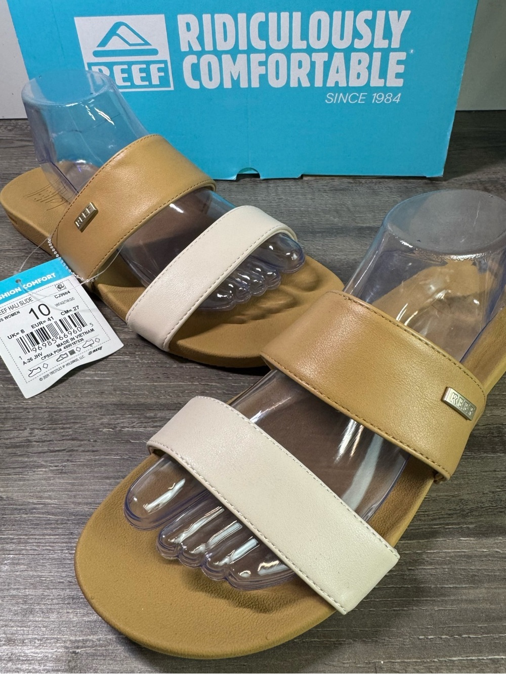 Reef Cushion Hali Two Tone Slides size 10 $60